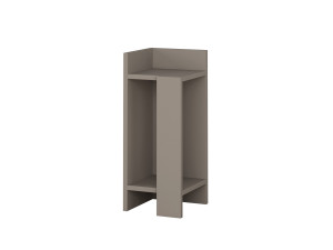 Nachttisch aus Holz "Elos Left" - 25 x 27 x 60 cm - Helles Mokka