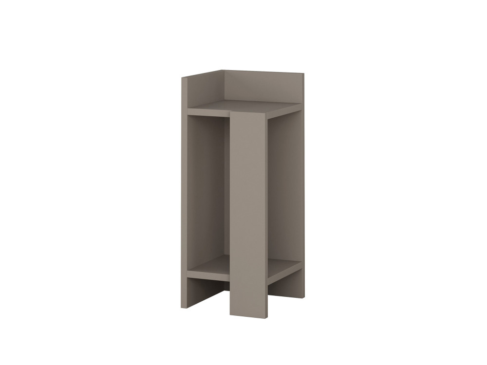 Nachttisch aus Holz "Elos Left" - 25 x 27 x 60 cm - Helles Mokka