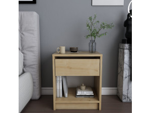 Nachttisch aus Holz "Sheridan" - 45 x 40 x 53 cm - Beige 2