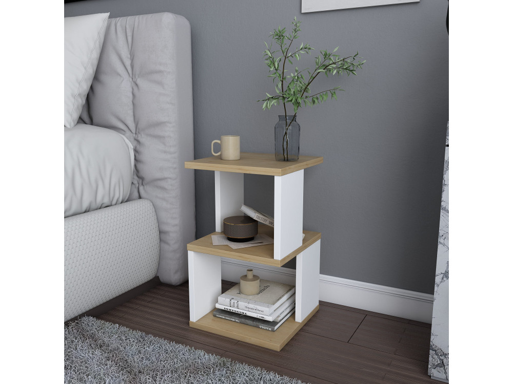Nachttisch aus Holz "Carter" 29,6 x 29,6 x 49,4 cm - Eiche