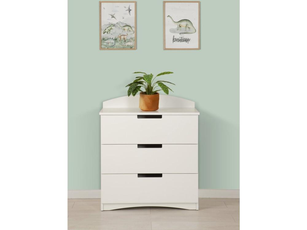 Kinderkommode "Classic" - 80,5 x 80 x 41 cm - Weiß