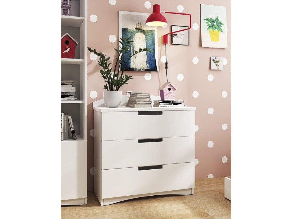 Kinderkommode "Classic" - 80,5 x 80 x 41 cm - Weiß