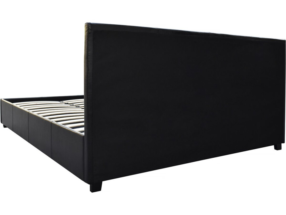 Doppelbett mit Bettkasten "Carla" - 140 x 190 cm - Schwarz