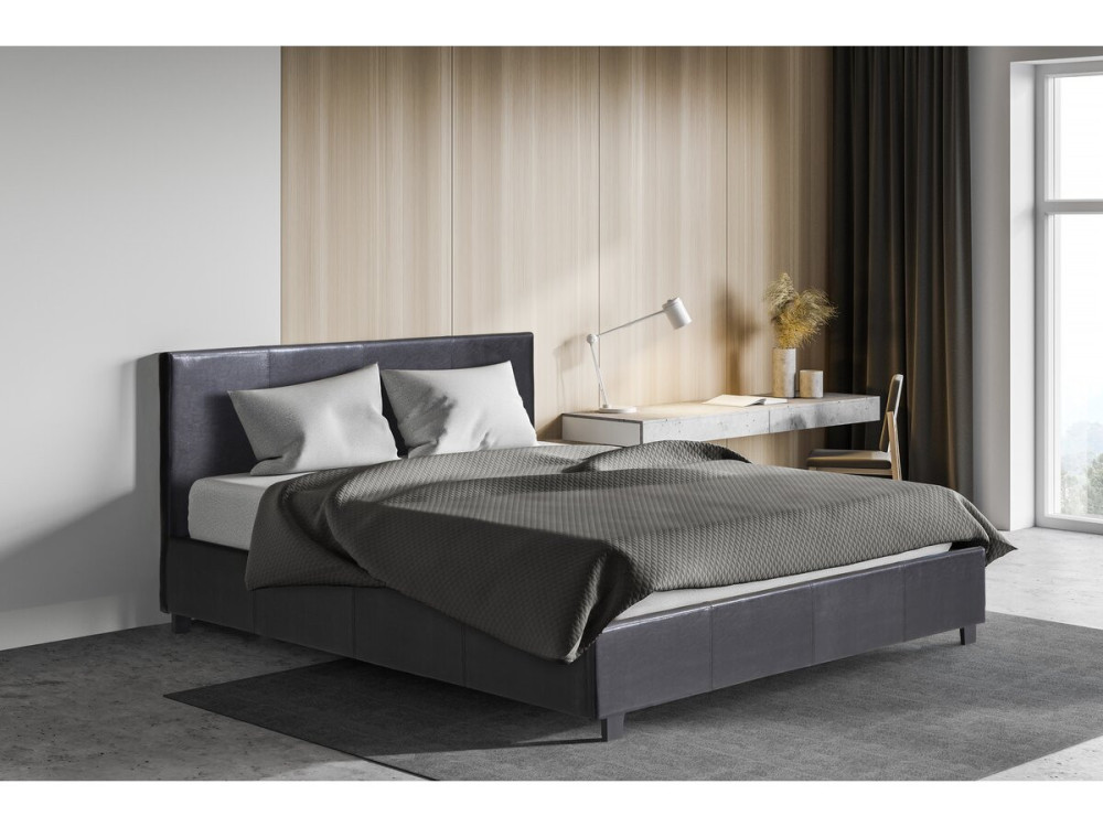Doppelbett mit Bettkasten "Carla" - 160 x 200 cm - Schwarz