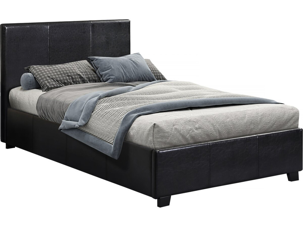 Einzelbett mit Bettkasten "Carla" - 90 x 190 cm - Schwarz