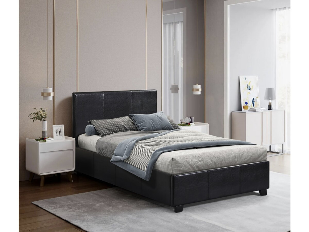 Einzelbett mit Bettkasten "Carla" - 90 x 190 cm - Schwarz