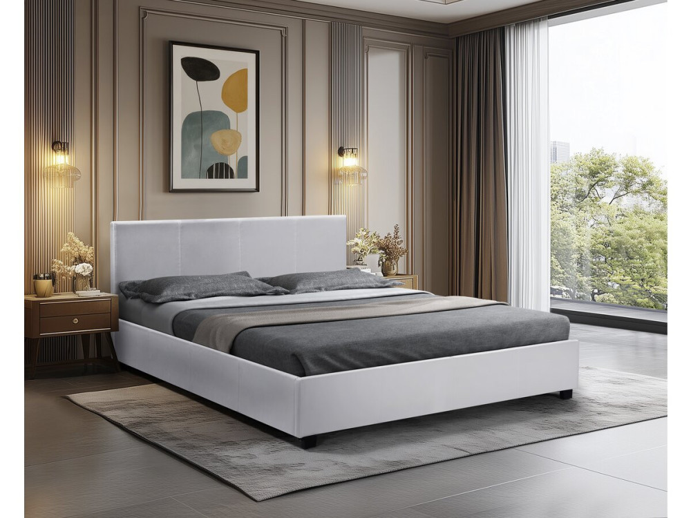 Doppelbett mit Bettkasten "Carla" - 140 x 190 cm - Weiß
