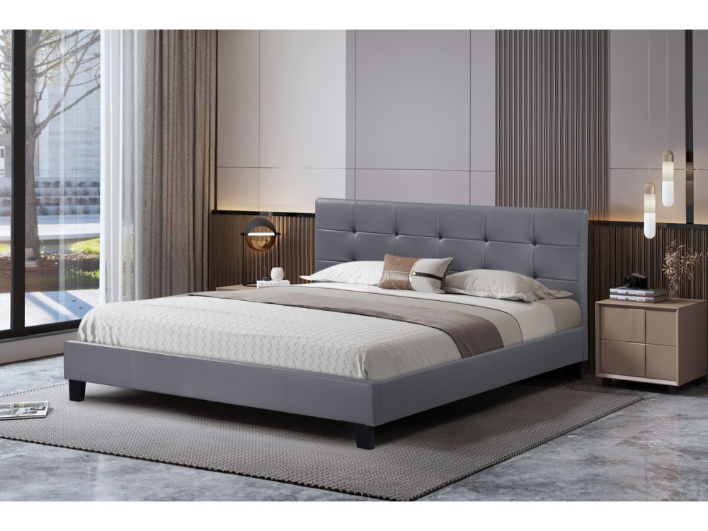 Doppelbett "Julia" - 140 x 190 cm - Grau
