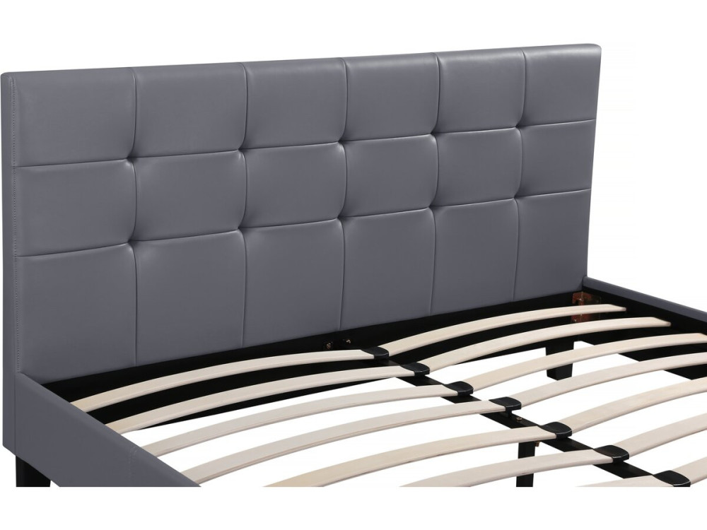Doppelbett "Julia" - 140 x 190 cm - Grau