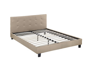 Doppelbett "Julia" - 140 x 190 cm - Taupe