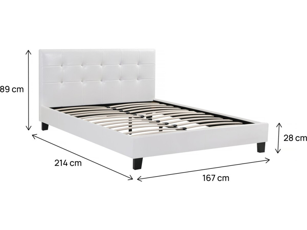 Doppelbett "Julia" - 160 x 200 cm - Weiß