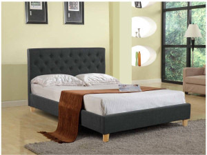 Doppelbett "Emmy" - 140 x 190 cm - Grau 2