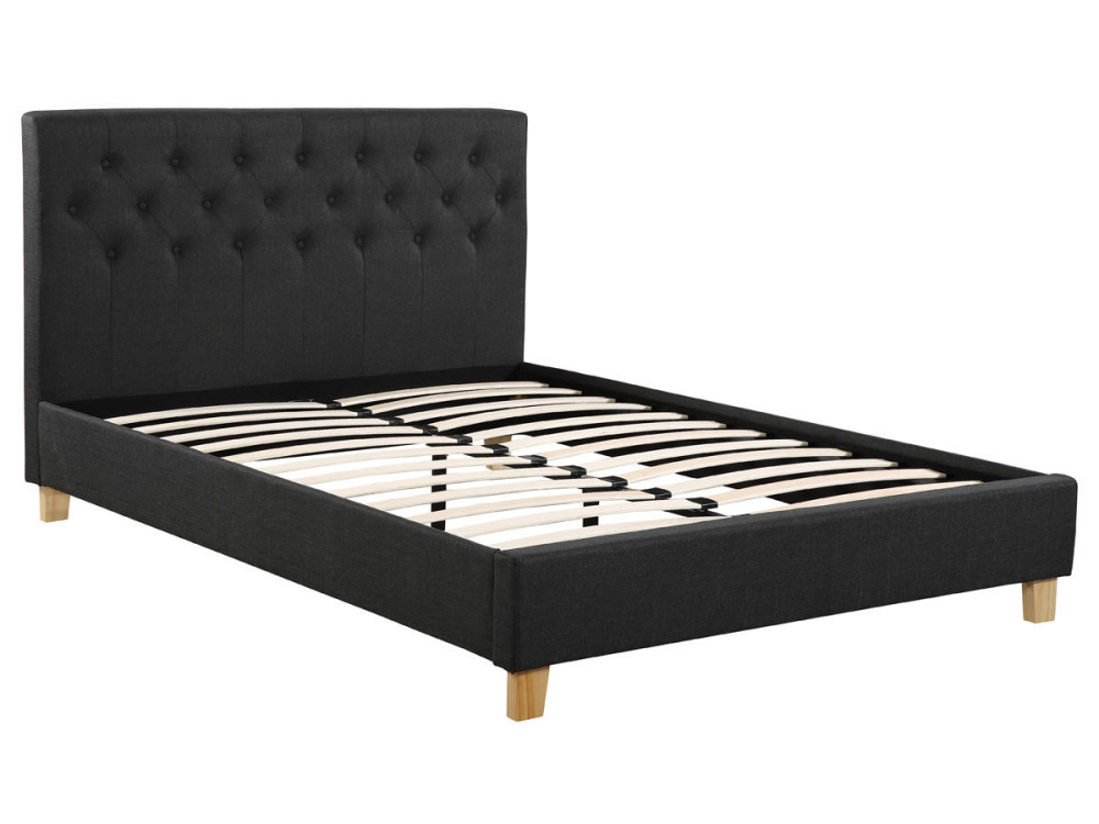 Einzelbett "Emmy" - 160 x 200 cm - Dunkelgrau