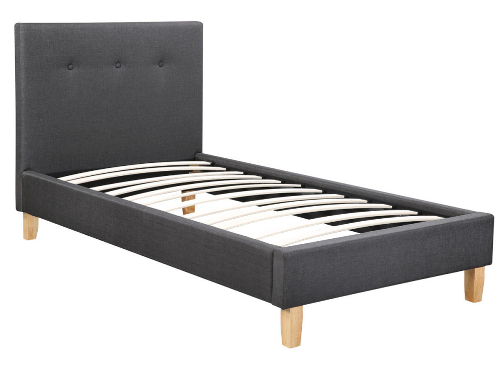Einzelbett "Elise" - 90 x 190 cm - Dunkelgrau