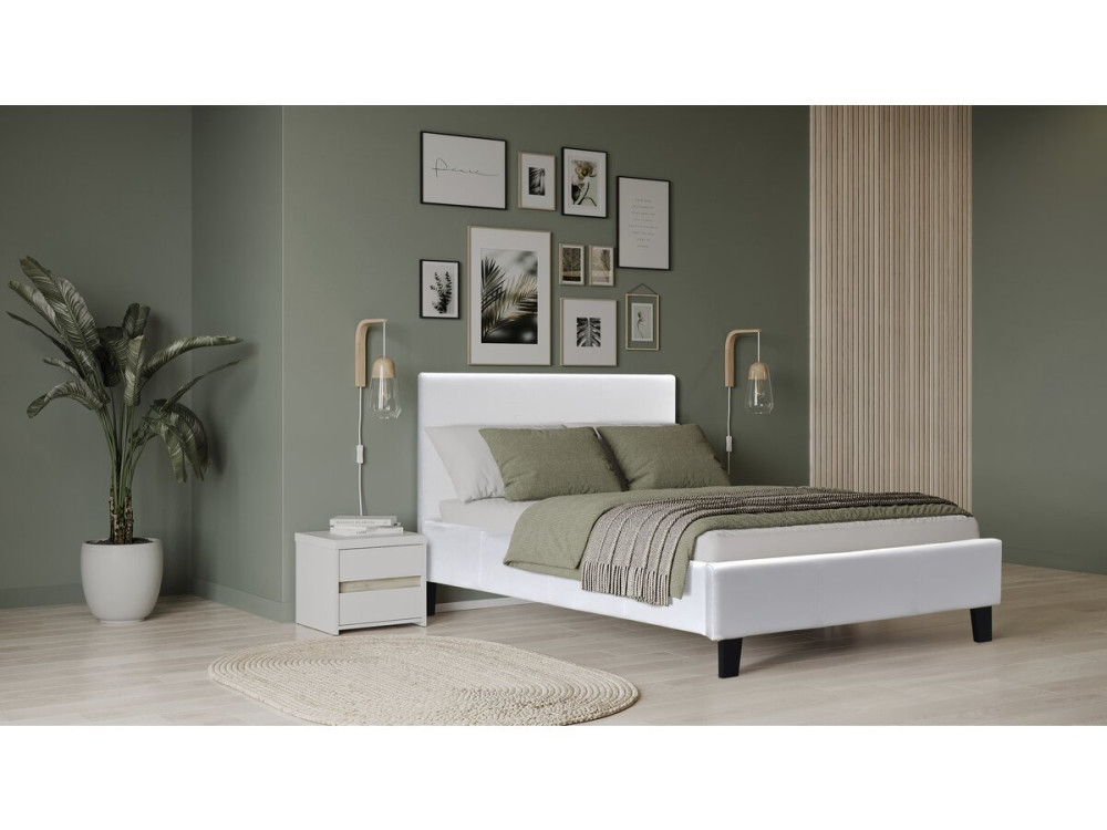 Einzelbett "Lina" - 90 x 190 cm - Weiß