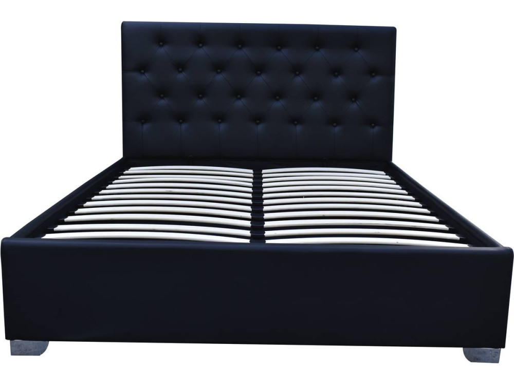 Doppelbett mit Bettkasten "Tino" - 140 x 190 cm - Schwarz