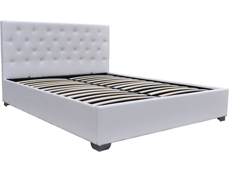 Doppelbett mit Bettkasten "Tino" - 160 x 200 cm - Weiß