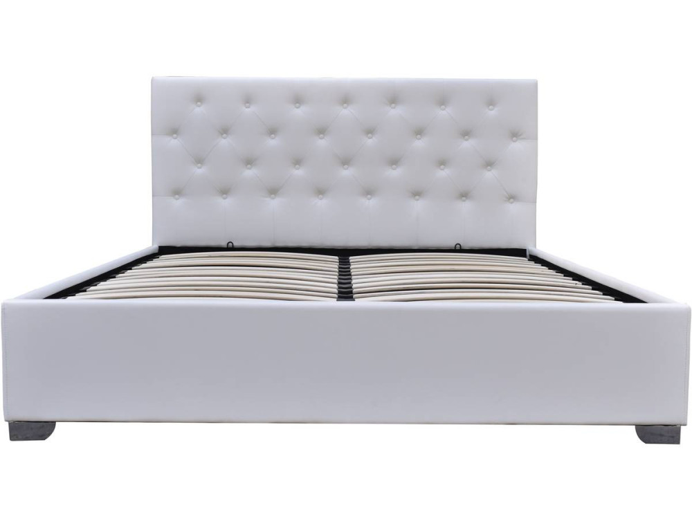 Doppelbett mit Bettkasten "Tino" - 160 x 200 cm - Weiß