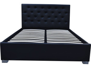 Doppelbett mit Bettkasten "Tino" - 160 x 200 cm - Schwarz 2