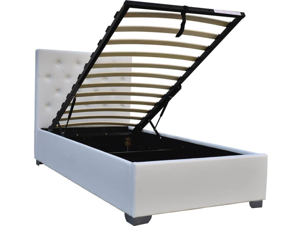 Einzelbett mit Bettkasten "Tino" - 90 x 190 cm - Weiß