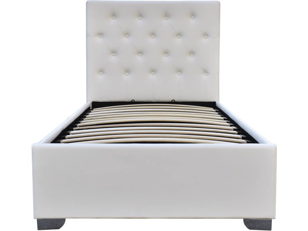 Einzelbett mit Bettkasten "Tino" - 90 x 190 cm - Weiß