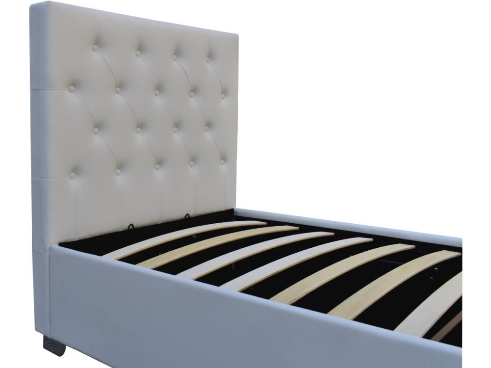 Einzelbett mit Bettkasten "Tino" - 90 x 190 cm - Weiß