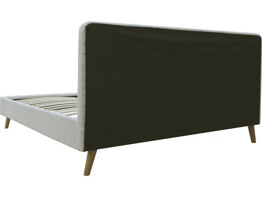 Doppelbett aus Bouclé-Stoff "Nemo" 160 x 200 cm  - Creme