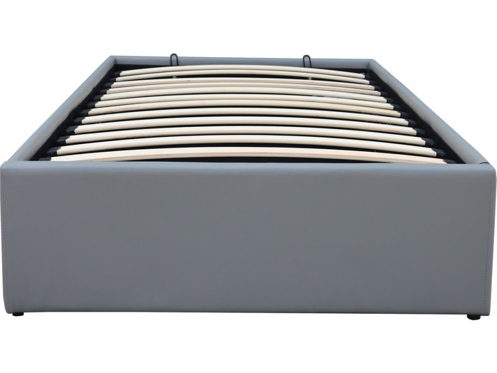 Einzelbett aus PVC mit Bettkasten "Ava" - 90 x 190 cm - Grau
