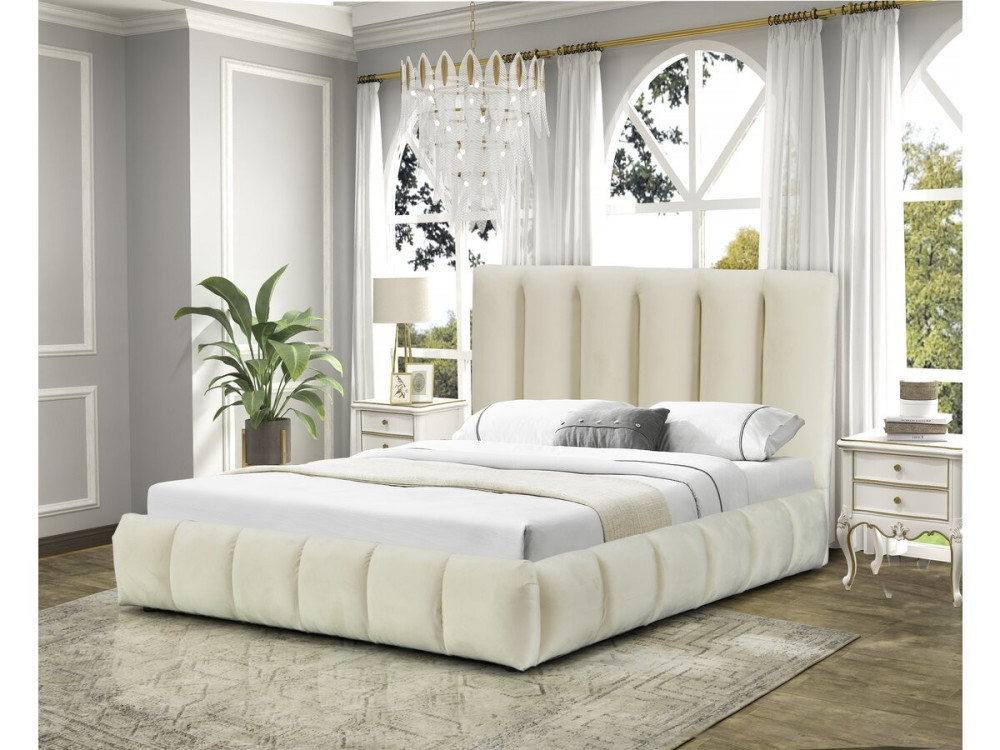 Bett mit Bettkasten "Annie" 160 x 200 cm - Beige