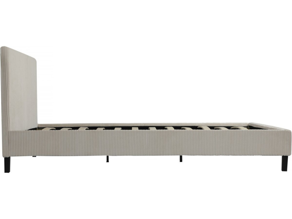 Doppelbett aus Cord "Ambre" - 140 x 190 cm - Beige