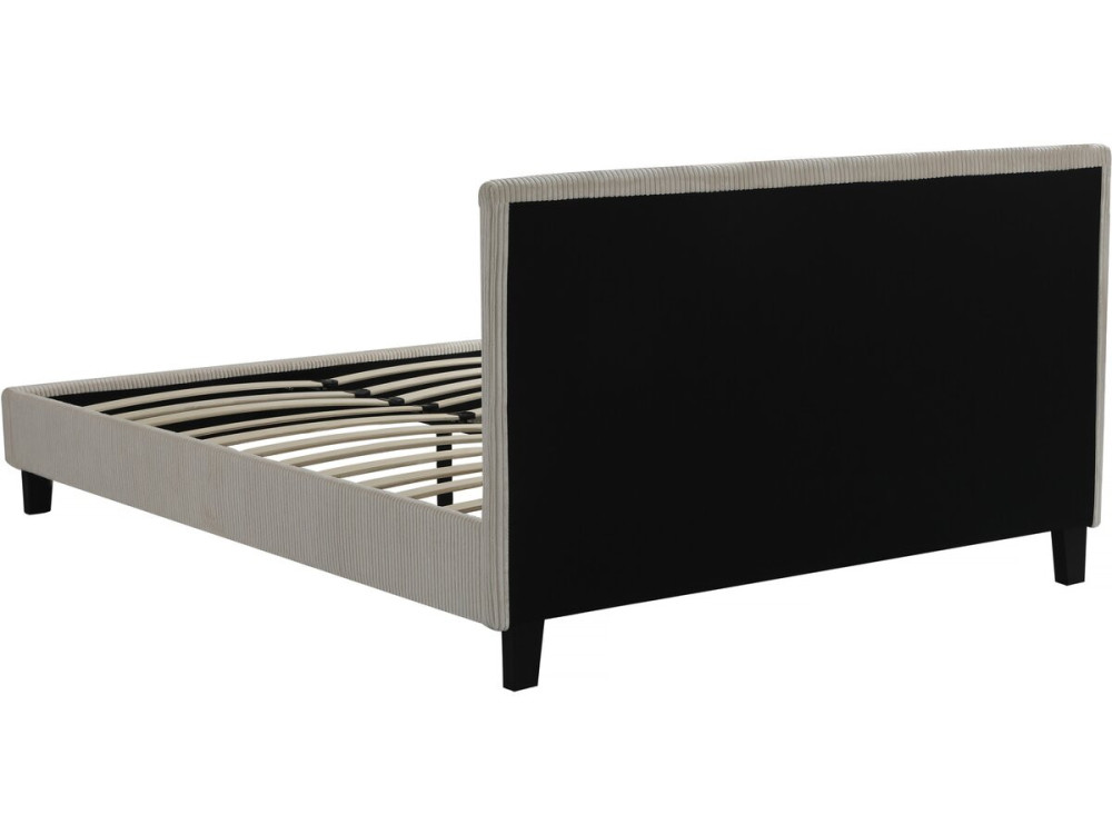 Doppelbett aus Cord "Ambre" - 140 x 190 cm - Beige