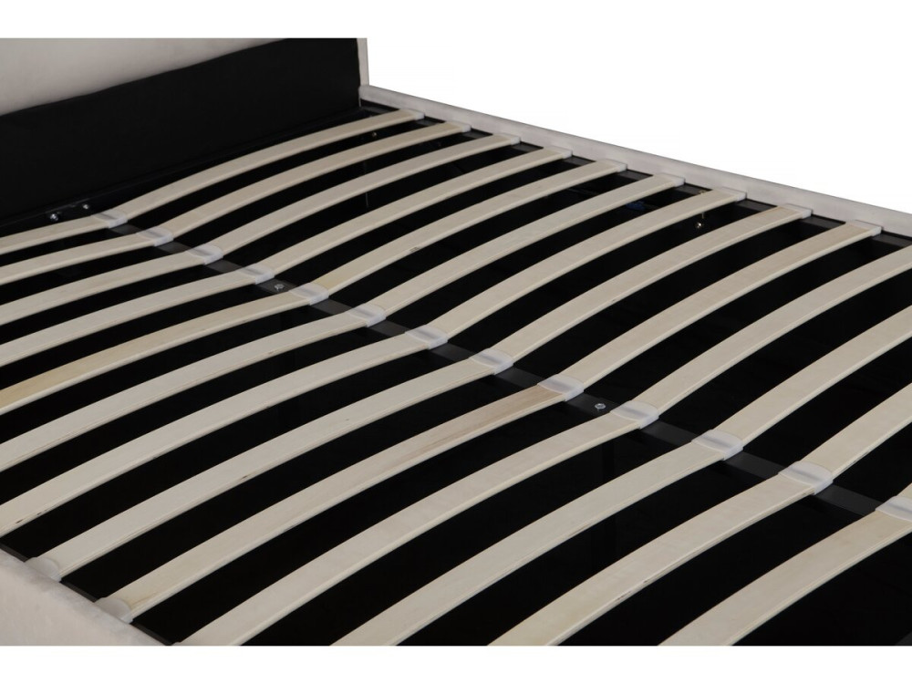 Designer-Doppelbett "Livigno" aus Samt - 140 x 190 cm - Beige