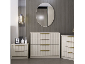 Holzkommode "Kale" - 100 x 45 x 85 cm - Beige 2
