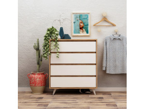Holzkommode "Suvera" - 70 x 40 x 86 cm - Beige 2