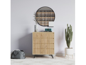 Holzkommode "Suvera" - 70 x 40 x 86 cm - Hellbraun 2