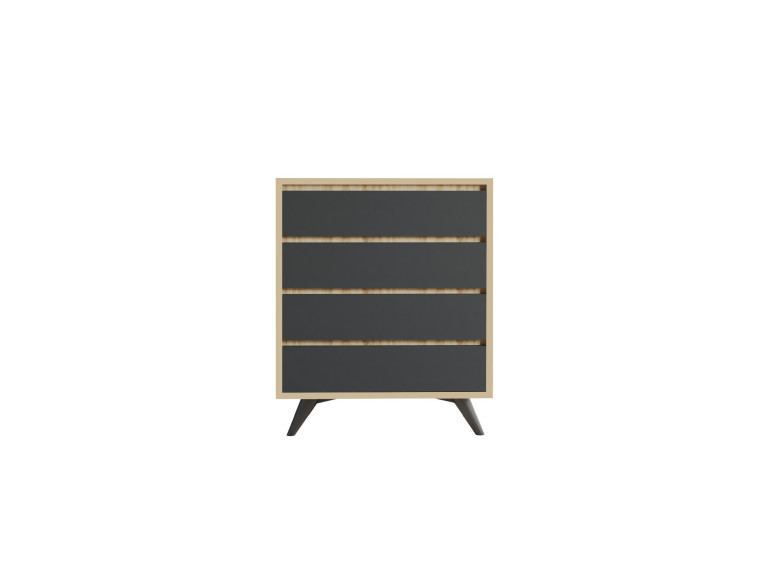 Holzkommode "Suvera" - 70 x 40 x 86 cm - Braun