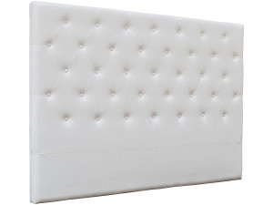 Gepolstertes Kopfteil "Deco"  - 169 cm - Weiß - Aus PVC 2