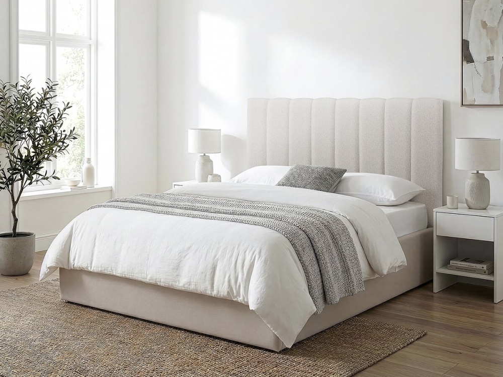Kopfteil aus strukturiertem Stoff "Val Thorens" - Beige - 160 cm