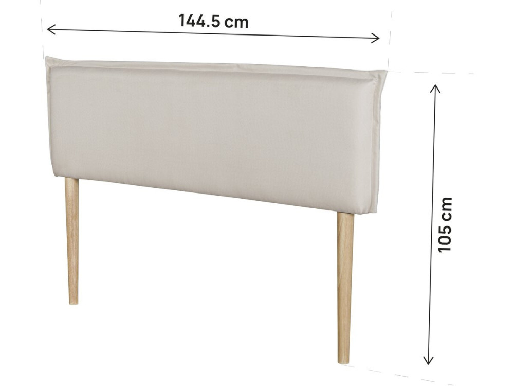 Kopfteil "Jessica" aus Leinen - 140 cm - Beige