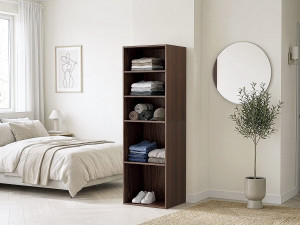 Schrank mit 5 Regalen "Opera" - 60 x 45 x 180 cm - Braun 2