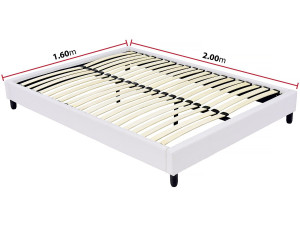 Bettgestell-Lattenrost - 160 x 200 cm - 13 Latten - Weiß 2