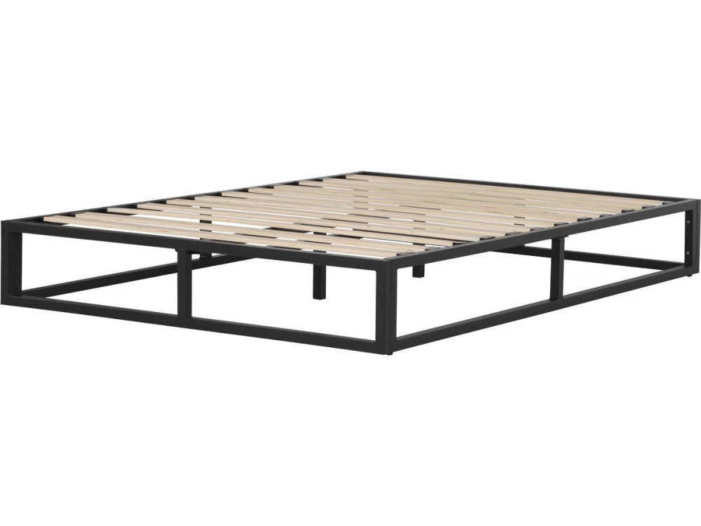 Bettgestell aus Metall 160 x 200 cm  - Schwarz