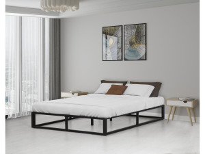 Bettgestell aus Metall 160 x 200 cm  - Schwarz 2