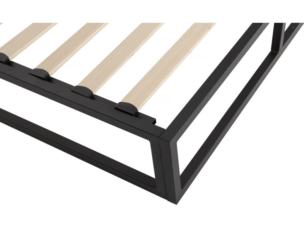 Bettgestell aus Metall 160 x 200 cm  - Schwarz