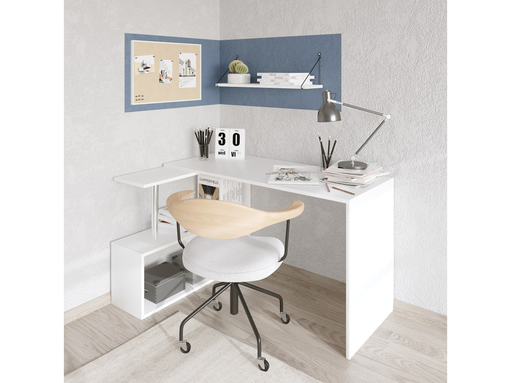Holzschreibtisch "Gelincik" - 130 x 109 x 74 cm - Weiß