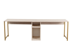Schreibtisch „Twin Study Desk“ – 240 x 60 x 74 cm – Travertin Gold