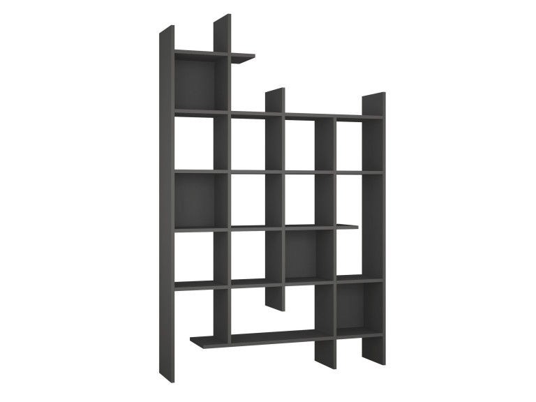 Holz-Bücherregal "Manco" - 122 x 25 x 188 cm - Anthrazit