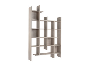 Bücherregal aus Holz "Manco" 122 x 25,5 x 188 cm - Travertin