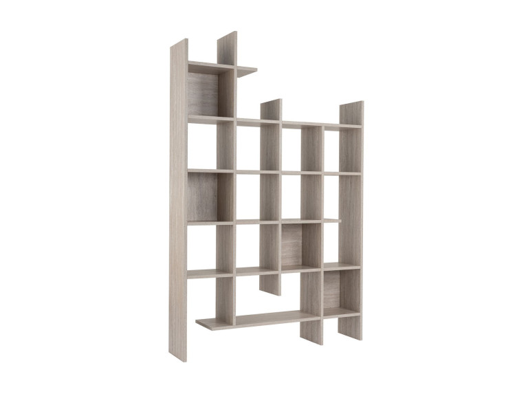Bücherregal aus Holz "Manco" 122 x 25,5 x 188 cm - Travertin