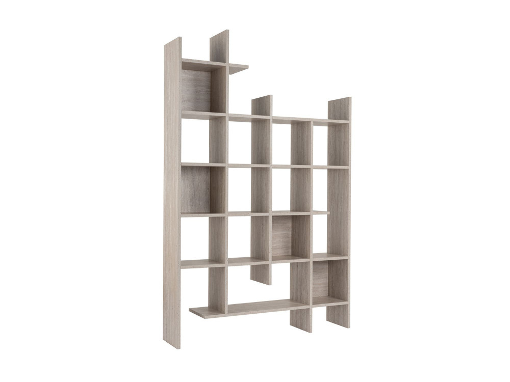 Bücherregal aus Holz "Manco" 122 x 25,5 x 188 cm - Travertin